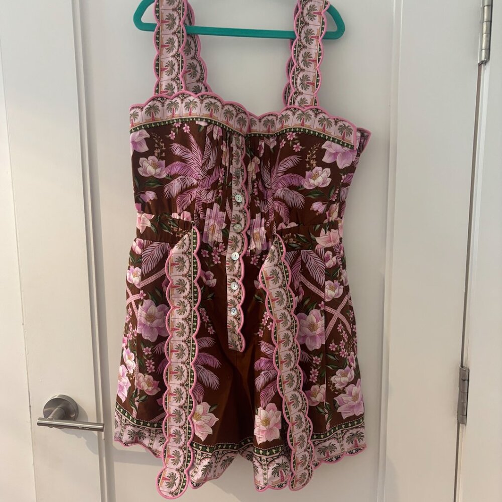 FARM Rio Button Front Romper - EUC